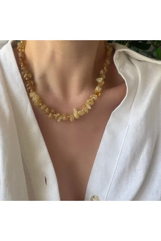 EL YAPIMI sitrinkolye ✨ “Sitrin Kolye – Para Ve Bereket Taşı” ✨100%100 Sertifikalı Doğaltaş