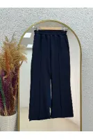 Elanur Çımalı İspanyol Paça Pantolon-MT4722 Lacivert