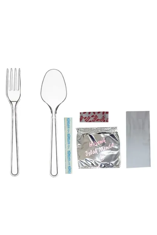 Elazığ Burada TYB6EWFF114BKEXV60 Delüx Paket 6Lı Tek Kullanımlık Plastik Kaşık-Çatal Seti 100 Adet