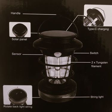 ElectraCore Hop-8819 Solar Sensörlü Kamp Lambası