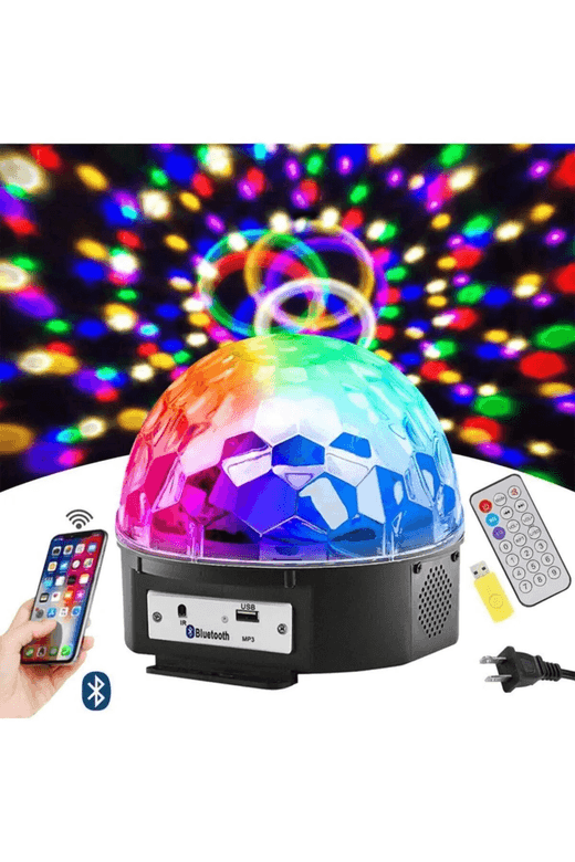 ElectraCore KLC08033 Küre Disko Topu Müzik Çalar Renkli Lazer Işıklı Bluetooth Sese Duyarlı Işıklar Disko Parti Işığı