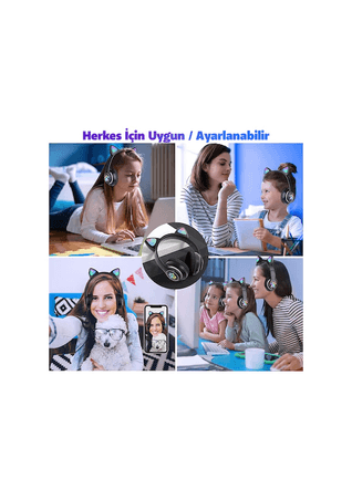 ElectraCore STN-28SİYAH Stn-28 Rgb Bluetooth 5.0 Kulaküstü Çocuk Kulaklığı