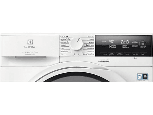 Electrolux 1240131 Ew6F3414Ut A Enerji Sınıfı 600 Serisi Sensicare 10 Kg 1400 Devir Universaldose Çamaşır Makinesi Beyaz