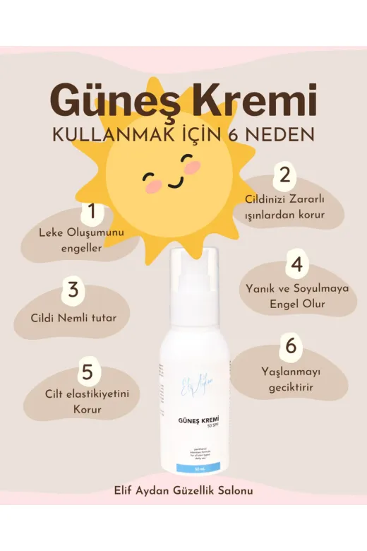 ELİF AYDAN 5522621 Güneş Kremi 50Sbf