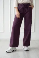 Elnur Düz Paça Gabardin Pantolon-MA3654 Mürdüm