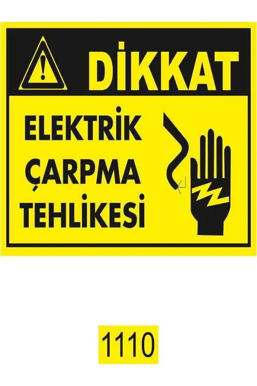 Emek İkaz Levhaları EMEK1110 Dikkat Elektrik Çarpma Tehlikesi Uyarı/ikaz Levhası