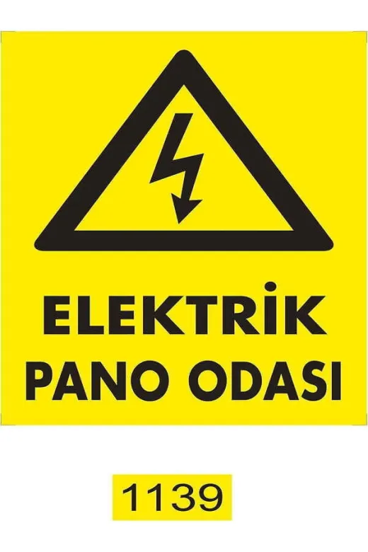 Emek İkaz Levhaları EMEK1139 Elektrik Pano Odası Uyarı/ikaz Levhası