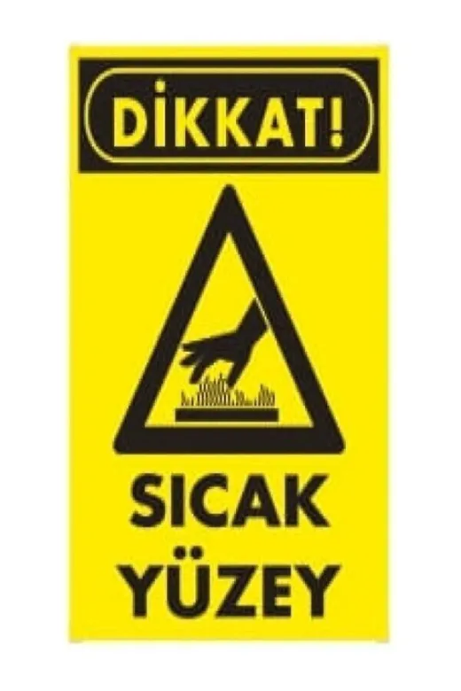 Emek İkaz Levhaları EMEK457 Dikkat Sıcak Yüzey Uyarı/ikaz Levhası