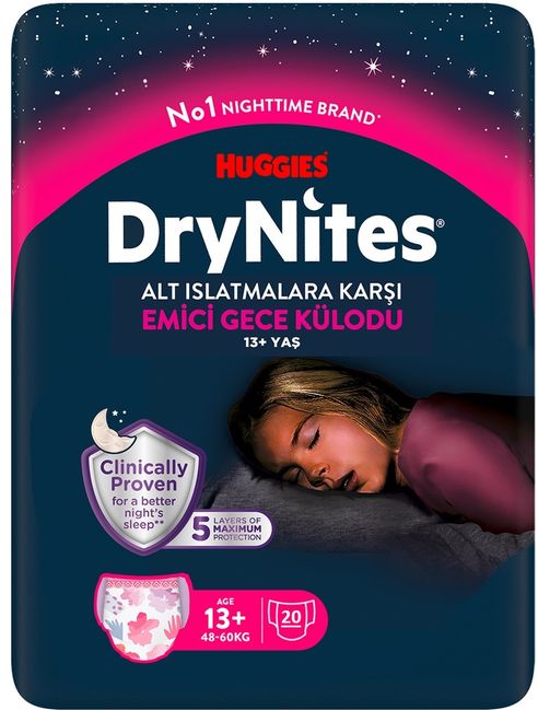 Emici Gece Külodu/Külot Bez Kız 13+ Yaş X Large 20 Adet Mega Pk