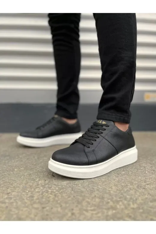 Eng P156422S6422 Jy151 Boost Bağcıklı Cilt Erkek Günlük Sneaker Ayakkabı Cbt - Siyah