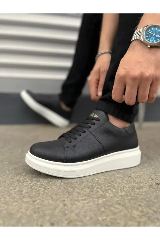 Eng P156422S6422 Jy151 Boost Bağcıklı Cilt Erkek Günlük Sneaker Ayakkabı Cbt - Siyah