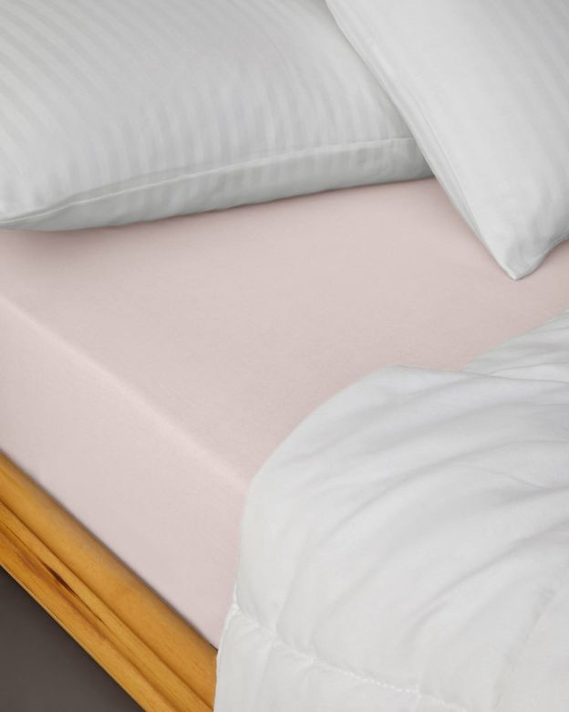 English Home 000-599-99 Novella Premium Pamuk Dokulu Tek Kişilik Plus Lastikli Çarşaf 120X200 Cm Toz Pembe