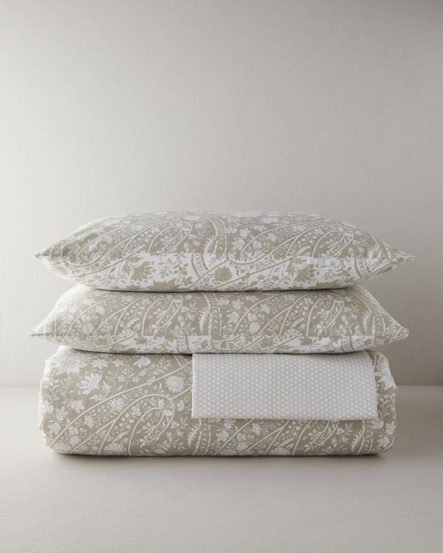 English Home 0787087908 Heritage Grace Kolay Ütülenir Çarşaflı Çift Kişilik Nevresim Takımı 200X220 Cm Haki