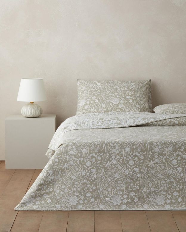 English Home 0787087908 Heritage Grace Kolay Ütülenir Çarşaflı Çift Kişilik Nevresim Takımı 200X220 Cm Haki