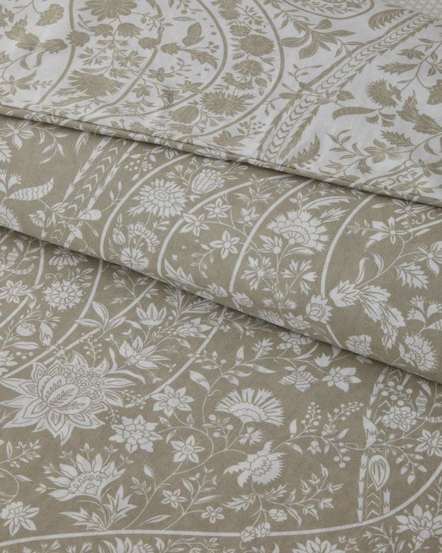 English Home 0787087908 Heritage Grace Kolay Ütülenir Çarşaflı Çift Kişilik Nevresim Takımı 200X220 Cm Haki