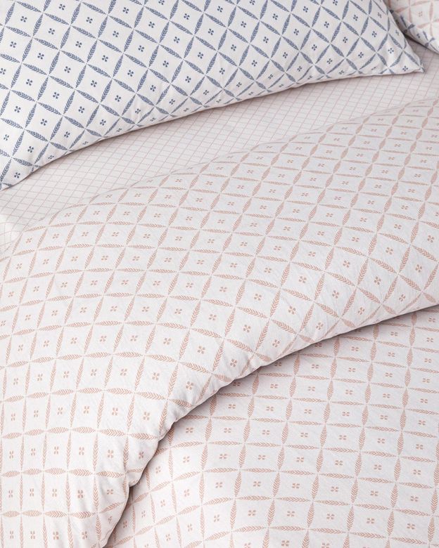 English Home 11-99-99 Diamond Bloom Kolay Ütülenir Çift Kişilik Çarşaflı Nevresim Takımı 200X220 Cm Mavi - Pembe