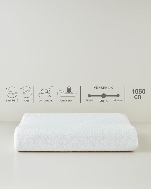 English Home 149999-0 Relax Visco Yastık 55X35X12 Cm Ekru