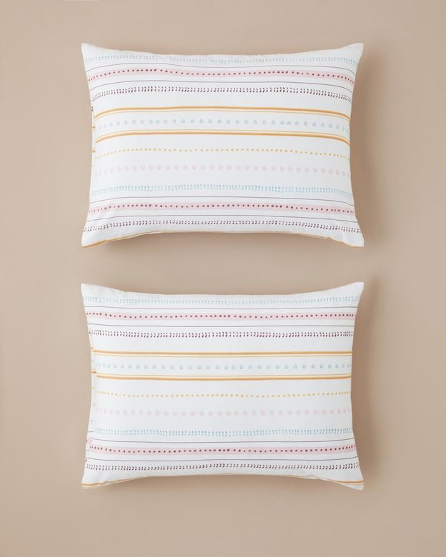 English Home --29999 Sweet Stripes Kolay Ütülenir 2'li Yastık Kılıfı 50X70 Cm Pembe