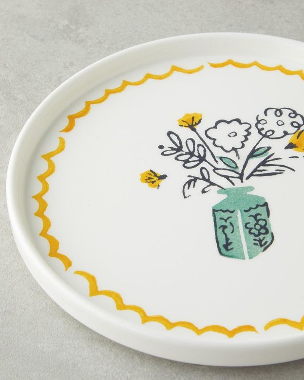 English Home 3078970 Floe Seramik 4'lü Pasta Tabağı 20 Cm Renkli
