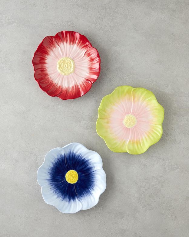 English Home 34878080080 Flowerella Dolomite Pasta Tabağı 21 Cm Yeşil-Pembe