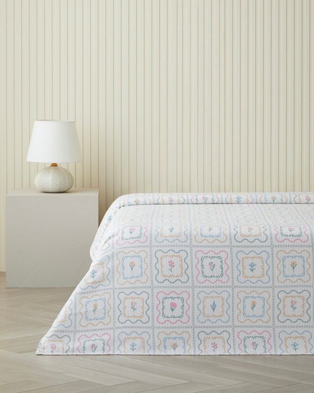 English Home 5-9-999 Gentle Florals Çift Kişilik Pike 200X220 Cm Yeşil