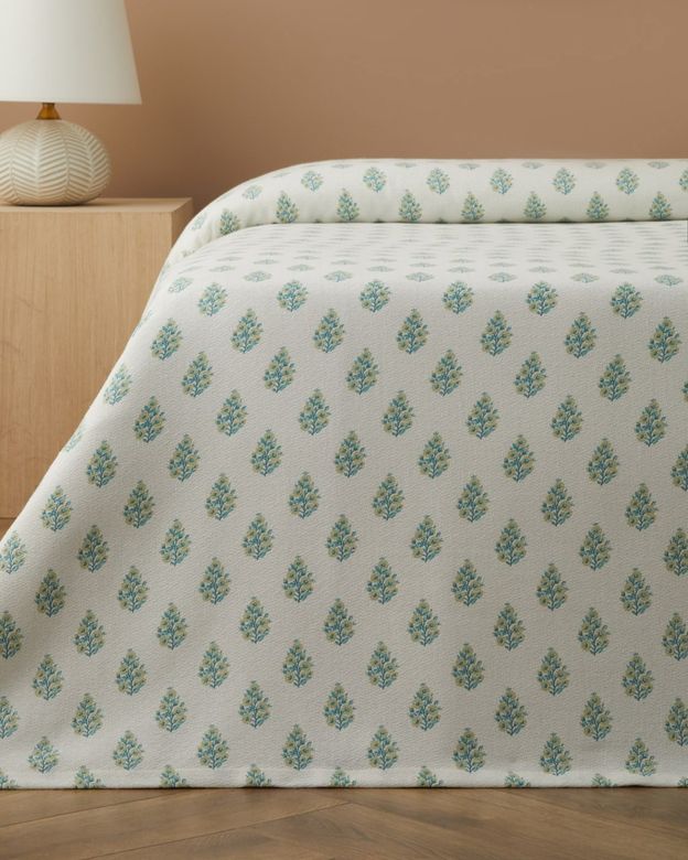 English Home 509890870 Green Harmony Baskılı Pamuklu Tek Kişilik Pike 150X220 Cm Yeşil