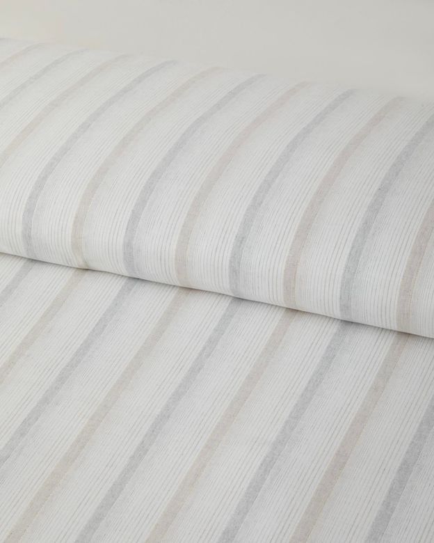 English Home 51408087089 Glint Stripes İpliği Boyalı Tek Kişilik Çarşaflı Nevresim Takımı 160X220 Cm Bej-Gri