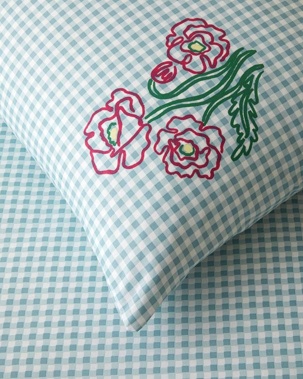 English Home 53457087 Pastel Gingham Pamuklu Çift Kişilik Nevresim Seti 200X220 Cm Pembe - Turuncu