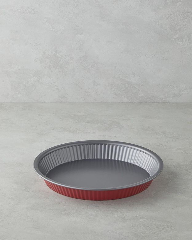 English Home 560887 Baker’S Choice Karbon Çelik Tart Kek Kalıbı 28 X 4 Cm Kırmızı