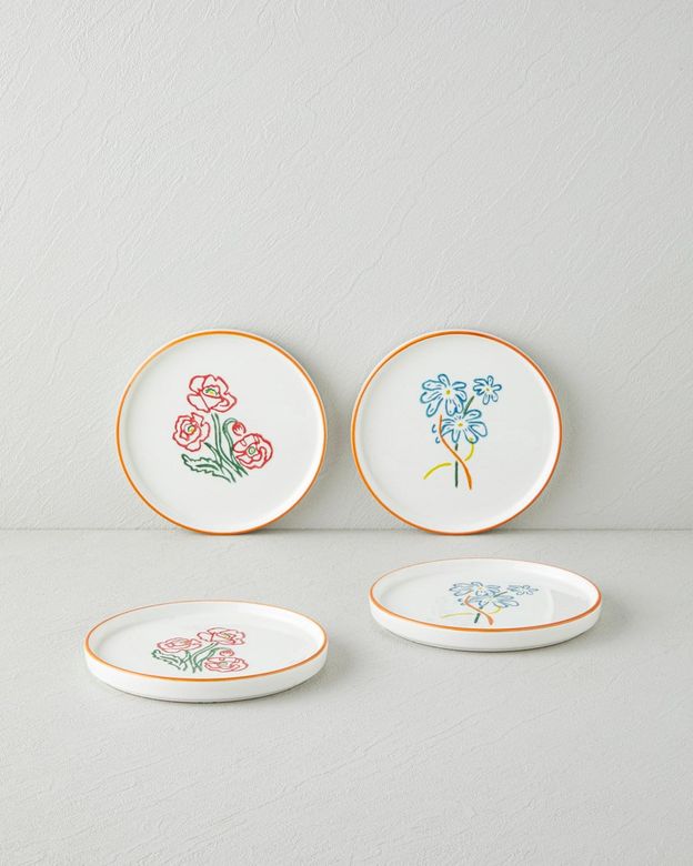 English Home 59999* Roselle Seramik 4'lü Pasta Seti 16 Cm Renkli