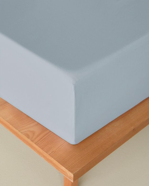 English Home -6-9999 Novella Premium Pamuk Dokulu King Size Lastikli Çarşaf 180X200 Cm Açık Mavi