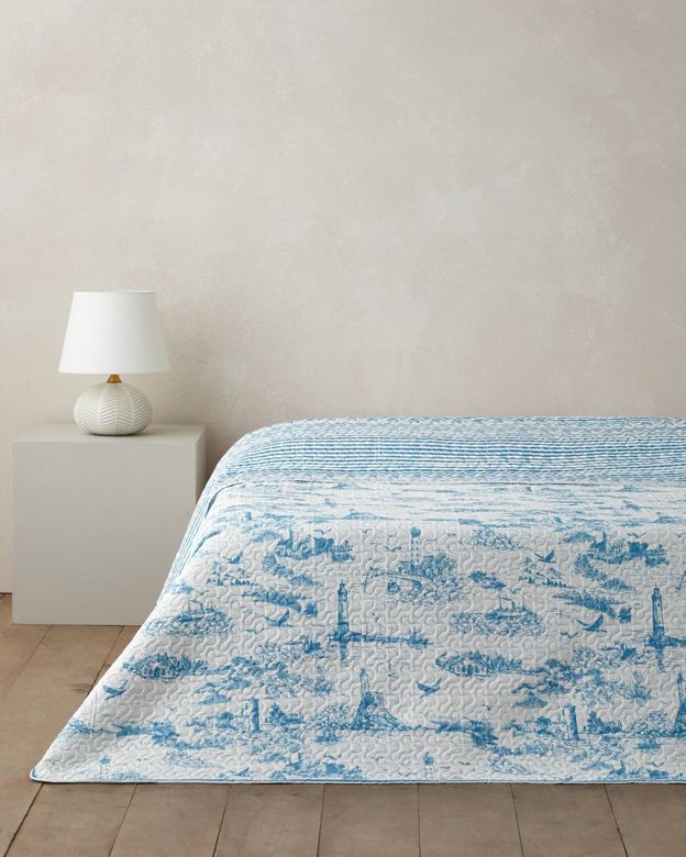 English Home 679-99 Seaside Serenity King Size Çok Amaçlı Örtü 220X240 Cm Mavi