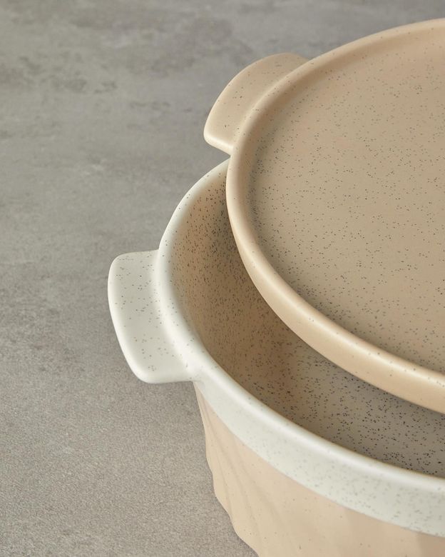 English Home 699/99 Pure Stoneware Oval Fırın Tenceresi Krem