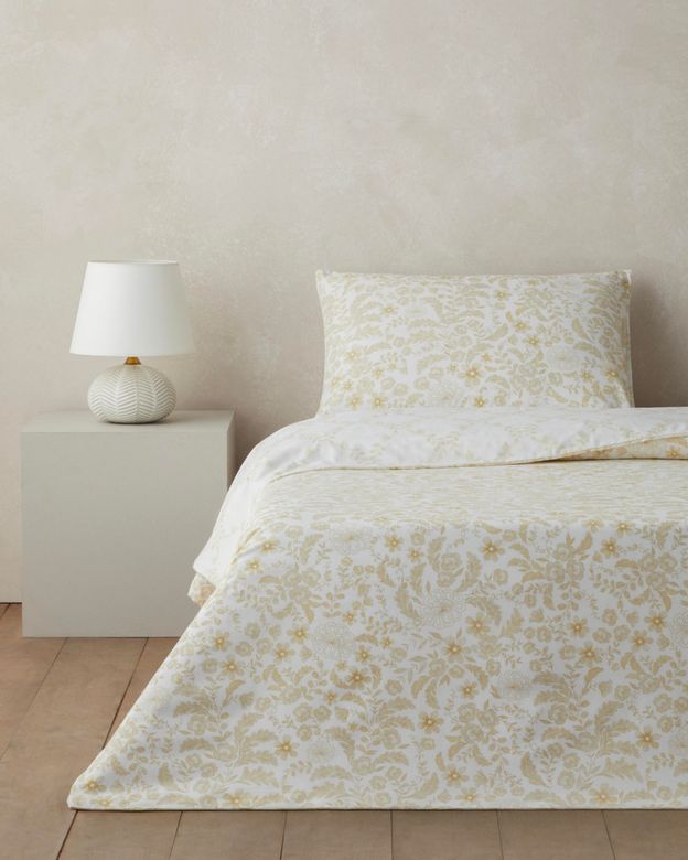 English Home -7-99-9-9 Vionne Kolay Ütülenir Çarşaflı Tek Kişilik Nevresim Takımı 160X220 Cm Açık Sarı