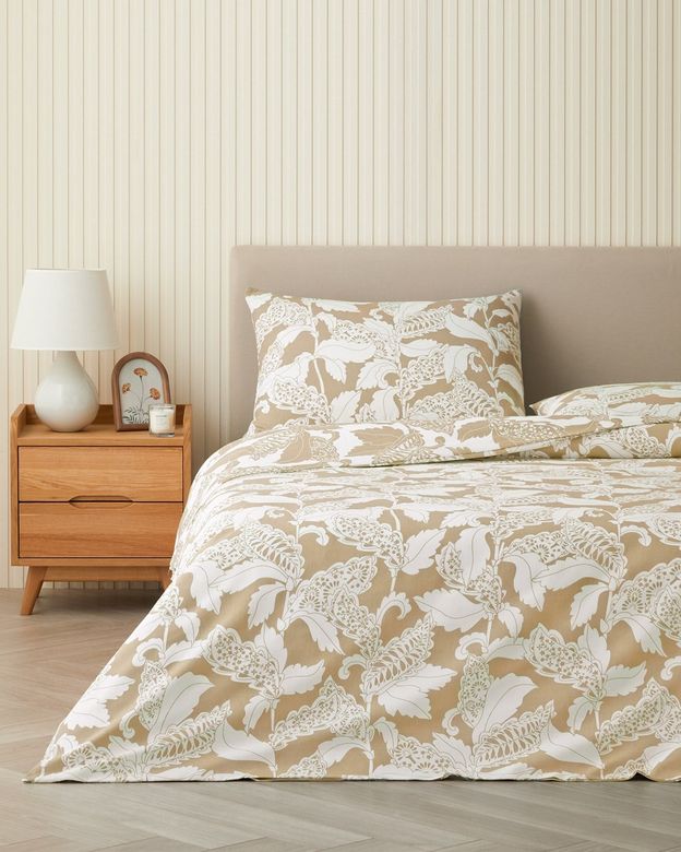 English Home -799-99 Gentle Swirl Kolay Ütülenir Çarşaflı Tek Kişilik Nevresim Takımı 160X220 Cm Sarı