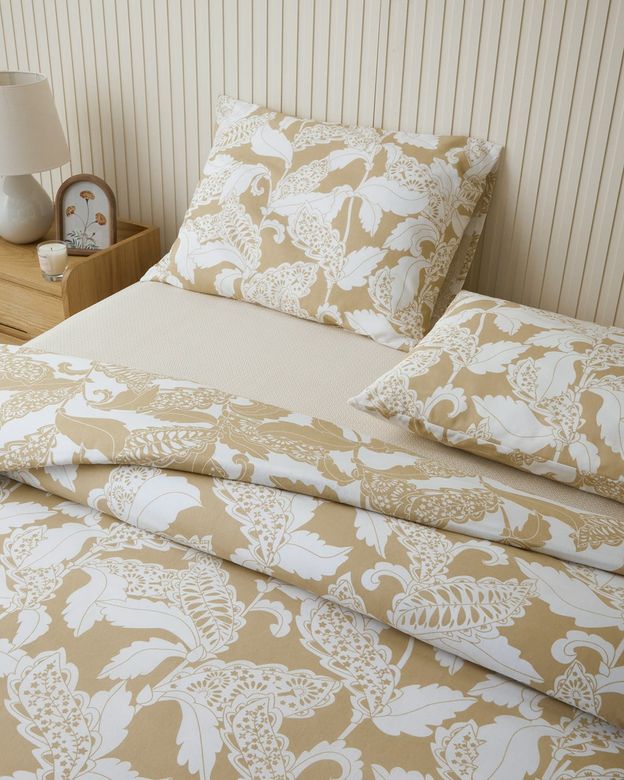 English Home -799-99 Gentle Swirl Kolay Ütülenir Çarşaflı Tek Kişilik Nevresim Takımı 160X220 Cm Sarı