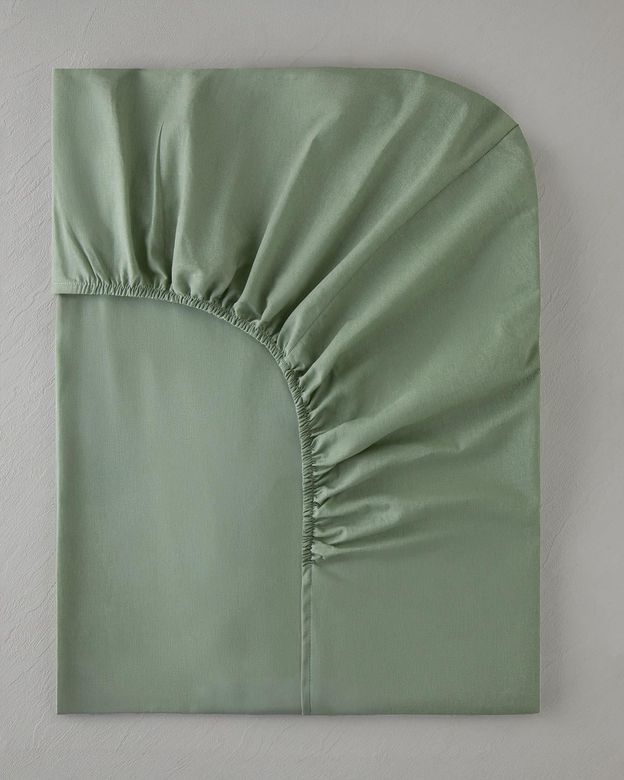 English Home 908780 Düz Pamuklu Çift Kişilik Lastikli Çarşaf 160X200 Cm Çağla Yeşili