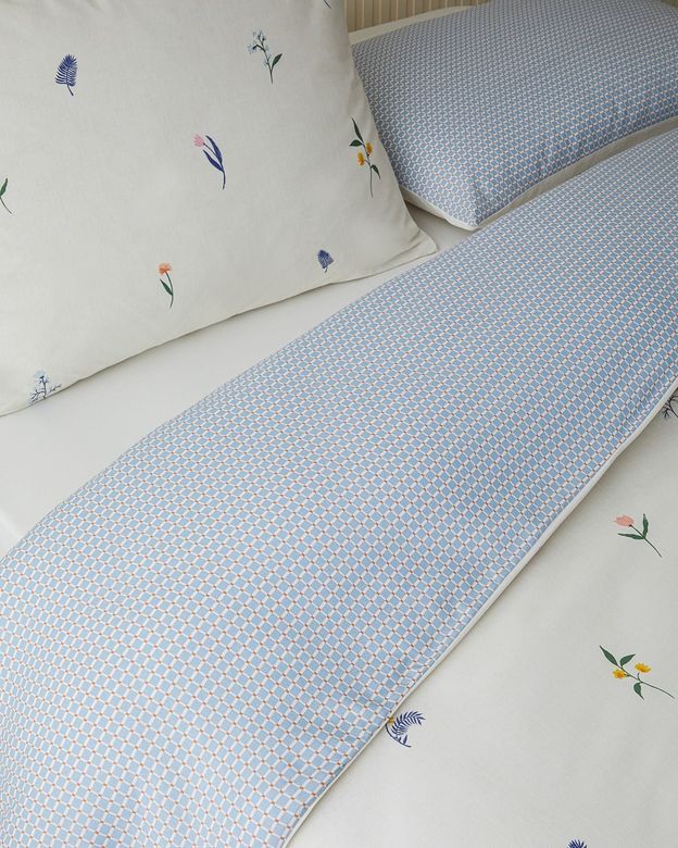 English Home 909789980 Flowery Kolay Ütülenir Çarşaflı Çift Kişilik Nevresim Takımı 200X220 Cm Mavi - Yeşil