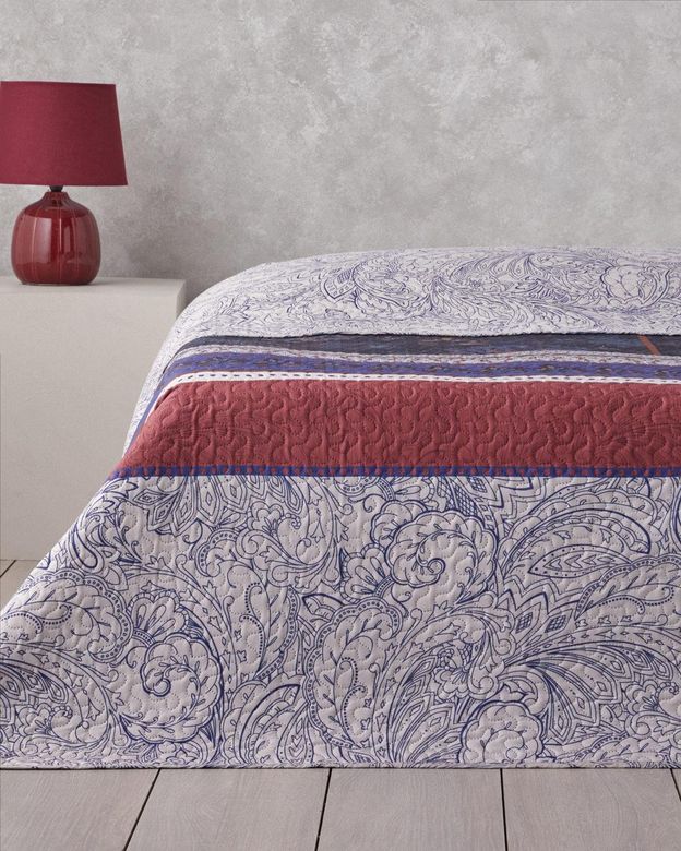 English Home 9507879 Flora Drape Tek Kişilik Çok Amaçlı Örtü 160X220 Cm Mavi