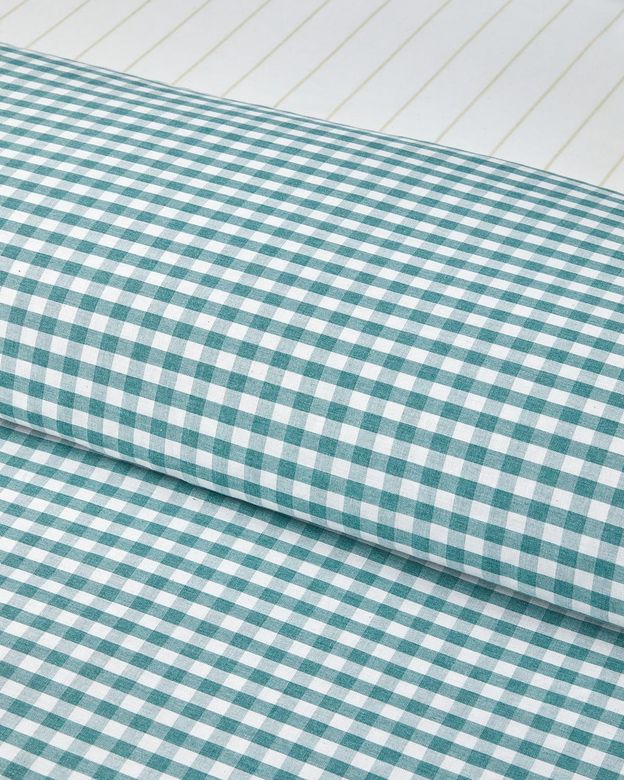 English Home 999-99-0000 Clouded Grid İpliği Boyalı Tek Kişilik Çarşaflı Nevresim Takımı 160X220 Cm Koyu Yeşil