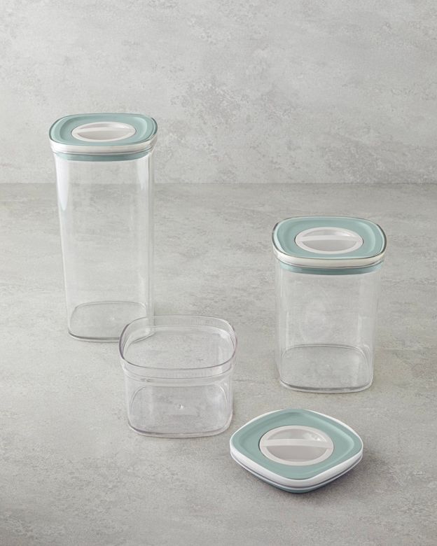 English Home adly36999 Adly 3 Parça Saklama Kabı 700 Ml – 1,4 L – 2 L Yeşil-Krem