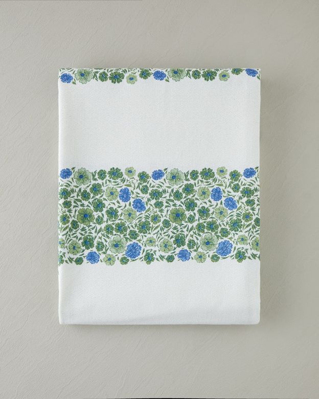 English Home F7RS50cEAV Forest Blossom Baskılı Pamuklu Tek Kişilik Pike 150X220 Cm Yeşil