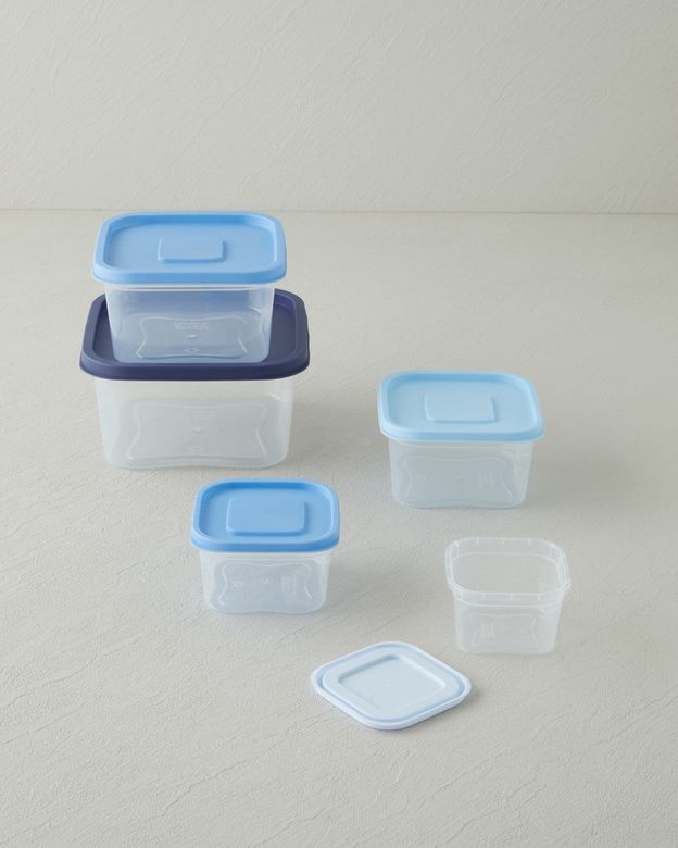 English Home keep19999 Keep Me Plastik 5'li Saklama Kabı 160-300-500-885-1500 Ml Mavi