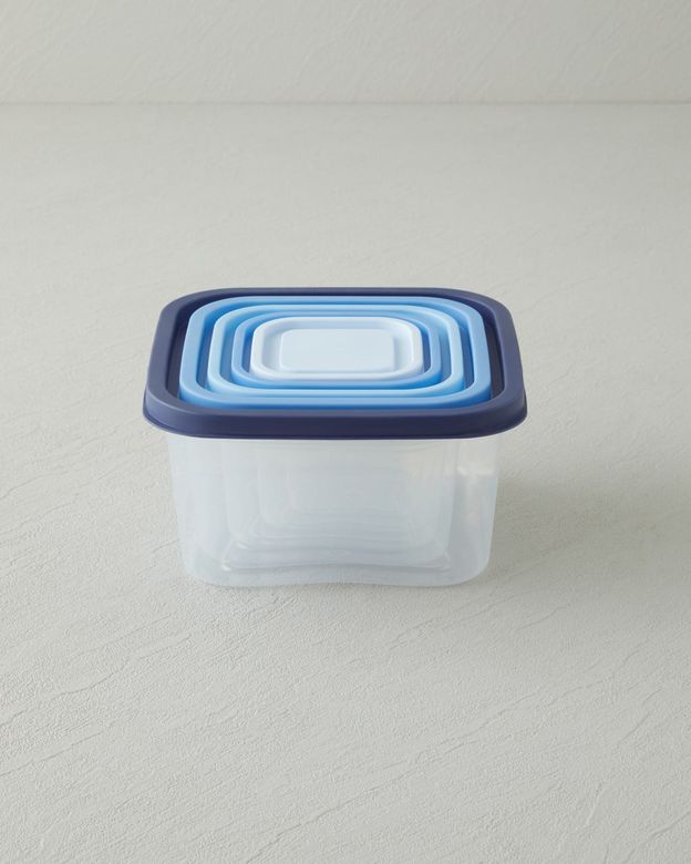 English Home keep19999 Keep Me Plastik 5'li Saklama Kabı 160-300-500-885-1500 Ml Mavi