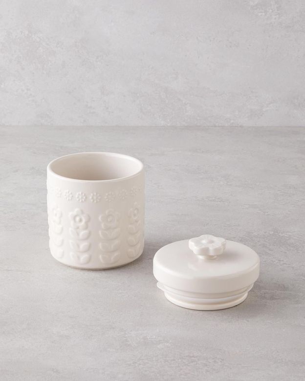 English Home stoneware59999 Soft Bloom Stoneware Kavanoz Krem