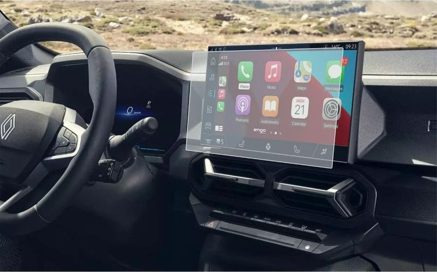 Engo 57858324449603399283959 Renault Duster E-Tech 10.1 İnç Mat Ekran Koruyucu Multimedya