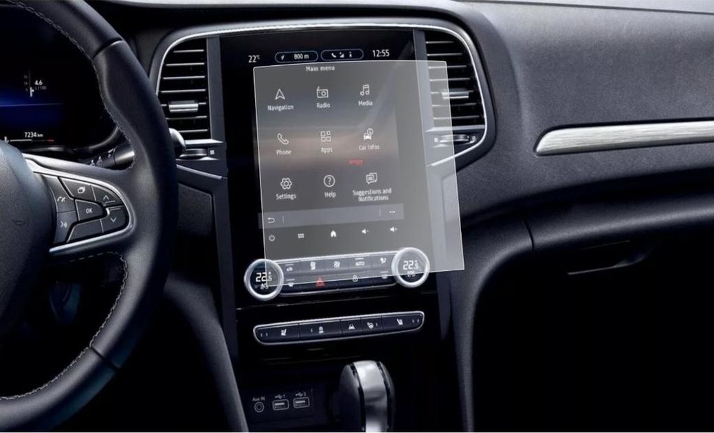Engo 57858324449662799283959 Renault Megane Sedan 9.3 İnç Multimedya Mat Ekran Koruyucu