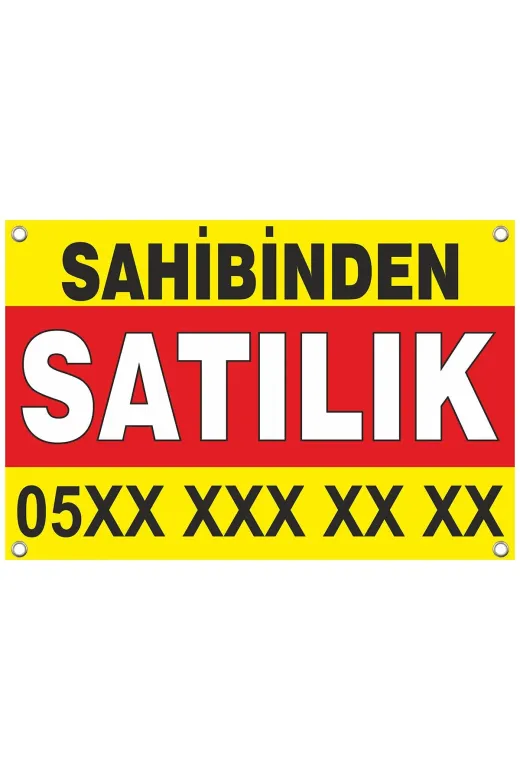 Enmode HPSAF01E Sahibinden Kiralık Satılık Branda Afiş Pankart 100X200Cm
