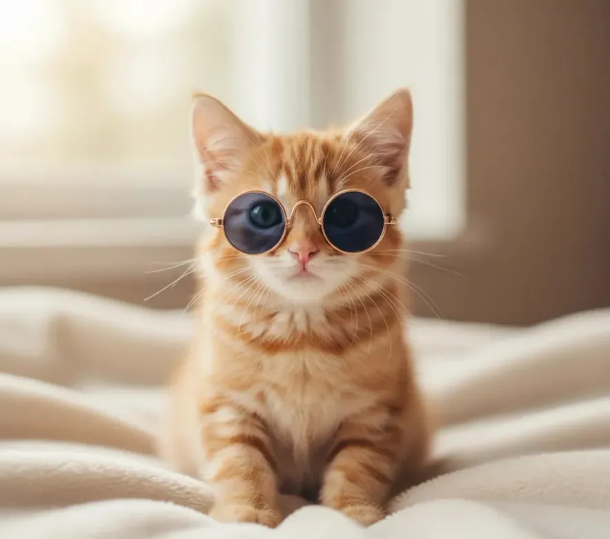 Eon Kedi Köpek Gözlük +Gözlük İpi Hediyeli