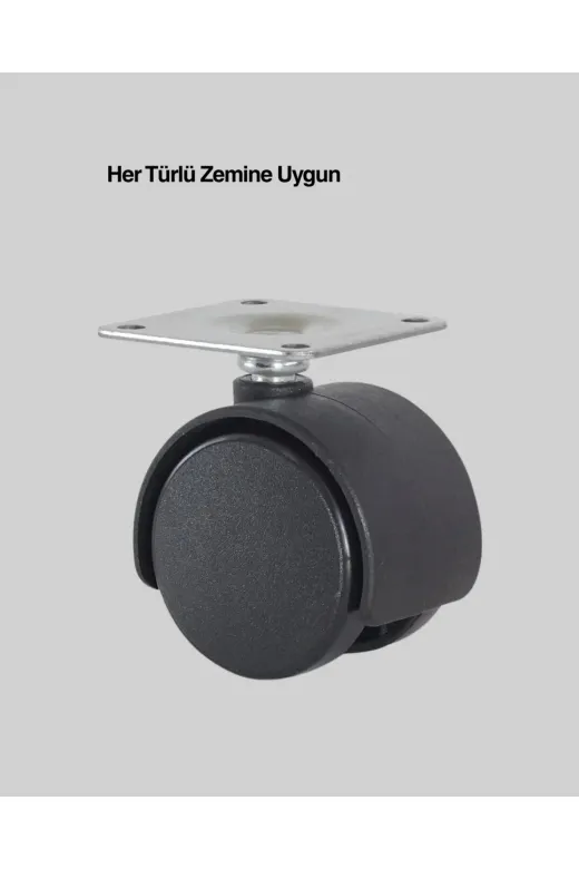 Epilons ATQ-25DYMUCZZZKLTSZ6CMAYAKK-KAQ Trendlia 6 Cm Kilitsiz Masa Ayağı Tekli Döner Tekerlek